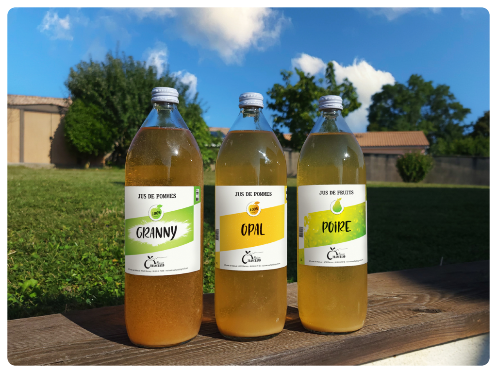 etiquettes jus de fruits du mont pilat