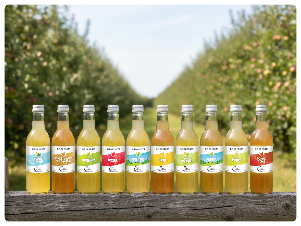 etiquettes jus de fruits du mont pilat